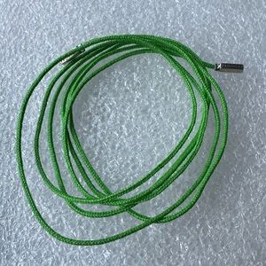 AUTHENTIC PANDORA SS 925, 38"  FABRIC CORD LARIAT CHARM NECKLACE,   “GREEN”